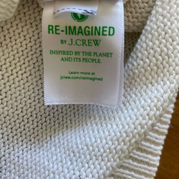 J. Crew Sweater Women's Sm Cotton Cashmere Blend Pocket Mockneck White Preppy - Picture 11 of 14